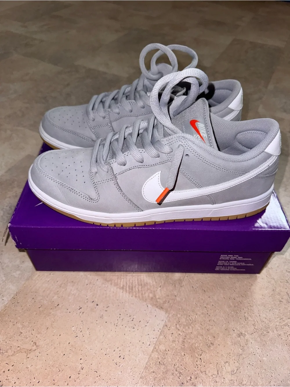Nike SB Dunk Low Pro ISO - Wolf Grey/White